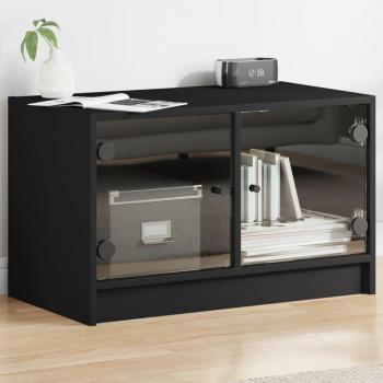 VidaXL TV ormarić sa staklenim vratima crni 68x37x42 cm