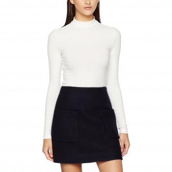 PIECES Pcamy Ls Turtleneck Top Noos, Suéter para Mujer, Blanco, Talla S