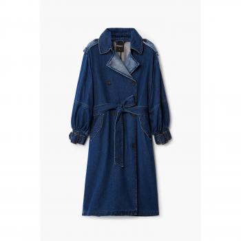 Desigual Gabardina Mujer Denim con Botones