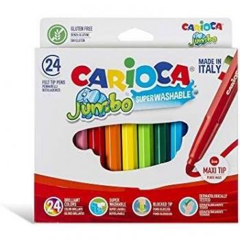 Boîte de 24 feutres Carioca Jumbo super lavables
