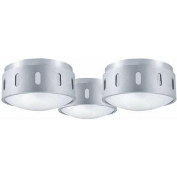Tripla Lampada Rotonda Vetro Bianco
