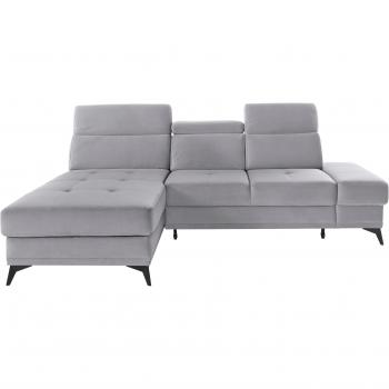 INOSIGN Cardiz L‑Form Ecksofa – Webstoff, Luxus-Microfaser Paris, Struktur fein, Samtoptik
