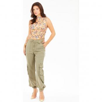 Guess Women's Straight Trousers Katrine Green W29