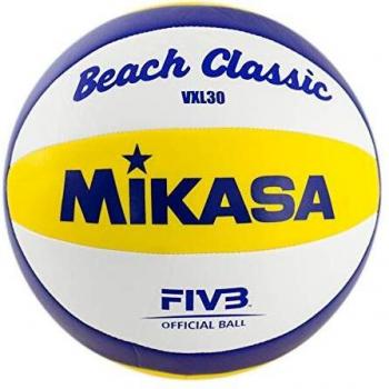 MIKASA VXL 30 Beach Classic Volleyball in Blau/Weiß/Gelb