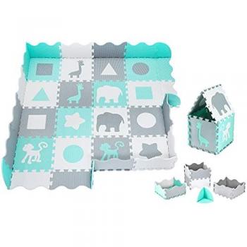 Moby-System Tapis De Puzzle En Mousse Eva Pour Bébé 150 X 150 X 1 Cm