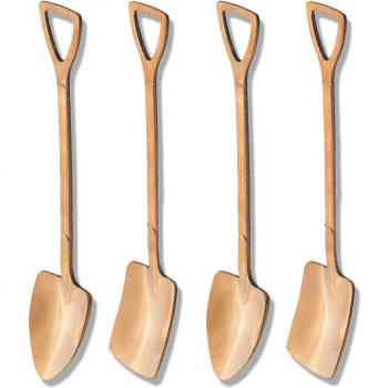 Set van 4 Retro IJslepels met IJzeren Watermeloen Schop