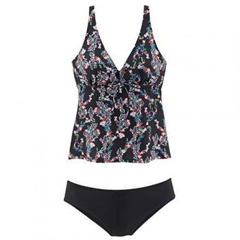 Petite Fleur Tankini Nero con Pattern Misto