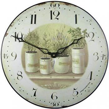 Roger Lascelles Landhausstil Wanduhr, Weiß