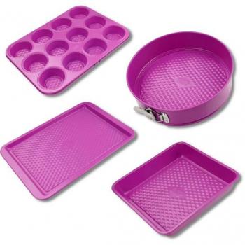 Ensemble de 4 moules fuchsia Pâtisserie Tasty (ref. 9983750)