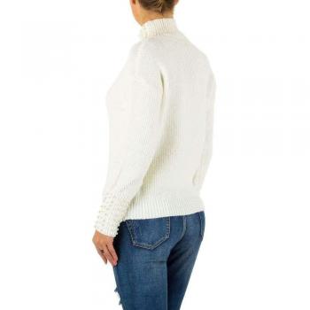 AG Fashion Strickpullover mit Perlen und Stehkragen – S/M