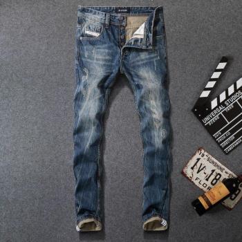 Jeans Bleus Profonds Style Old School Homme