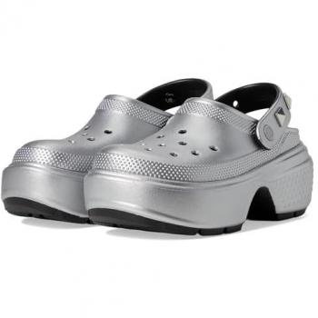 Sandales Crocs Stomp Métalliques Argentées