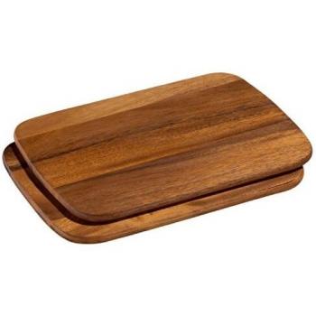 Set de 2 planchettes en acacia 28 x 20 cm