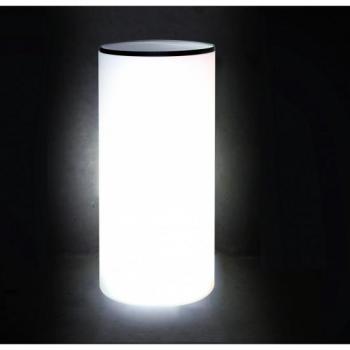 Lampe solaire cylindrique Alba 40 lumens verre fumé blanc chaud/froid