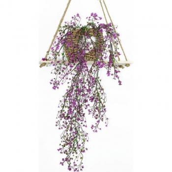 80cm Wall Decor with Fake Plants and Vines