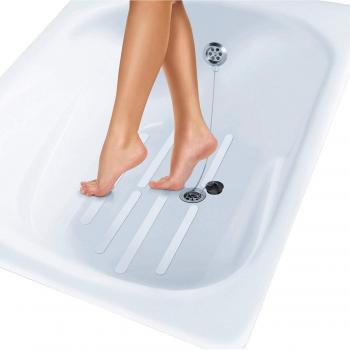 Kleine Wolke Textilgesellschaft Rutschfeste Einlage für Badewanne, 6 Stück, durchsichtig