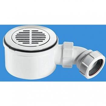 McAlpine Premium 90mm 1½ Fast Flow Slim Flush Fitting Shower Trap ST90CPB-P-70