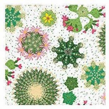 Serviettes de table Moments cactus 33 x 33 cm