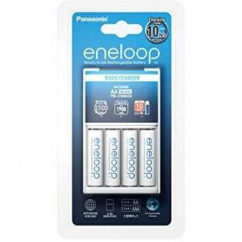 Eneloop K-KJ51MCC40U BQ-CC51 Charger with UK 3-Pin Plug and 4 AA x 1900 mAh Rechargeable Batteries