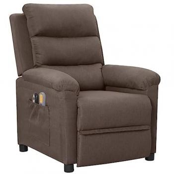 VidaXL Taupe Stoff Massagesessel elektrisch