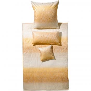Safran‑Mako Brokat Damast Bettwäsche (Curt Bauer 2515 Soraya) 155x200 + 80x80