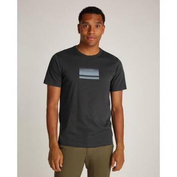 Calvin Klein T-Shirt a maniche corte logo in tonalità scure (L)