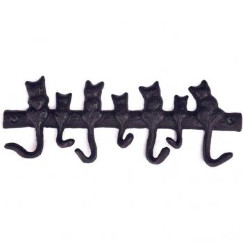 7 Cats Cast Iron Key Rack
