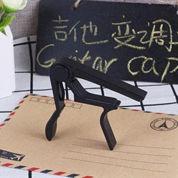 Metal Guitar Capo with Wood Grain Finish and Silicone Cushion