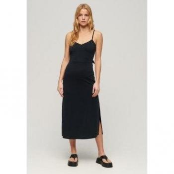 Robe en Jersey Superdry Femme Noir Dos Ouvert Taille 44