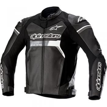 Alpinestars GP Force Leather Jacket – Schwarze Motorradlederjacke, Größe 60