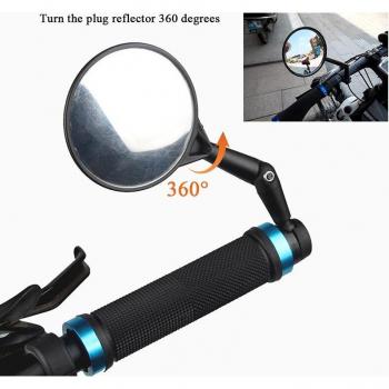 Retrovisores Bici Rotación Total 360° Ajustables en Altura y Ángulo para Ciclismo MTB
