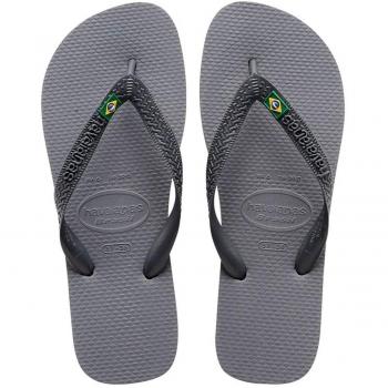 Stahlgraue Havaianas Flip-Flops Unisex – Brasilien Edition, EU 39/40
