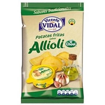 Papas Fritas Onduladas con Alioli y Especias