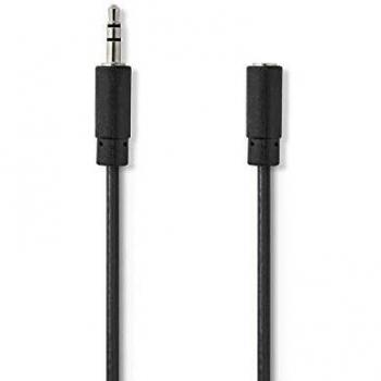 Black 1m Nedis 3.5mm Stereo Audio Wire, Male‑to‑Female