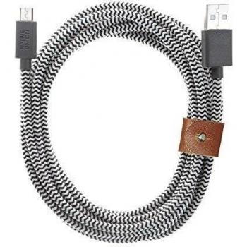 Cable XL Native Union con Correa de Cuero – Micro‑USB a USB 3 m para dispositivos Android