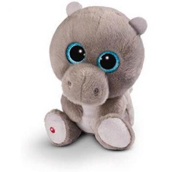 Hippopotame Anso 15cm Doudou-Peluche avec Grands Yeux