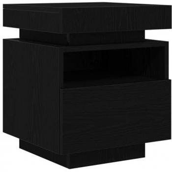 Comodino LED Rovere Nera 40x39x48,5 cm – Vidaxl
