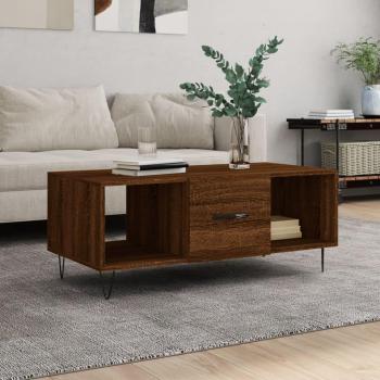 Table Basse Chêne Marron 102x50x40 cm Vidaxl – Bois d’Ingénierie