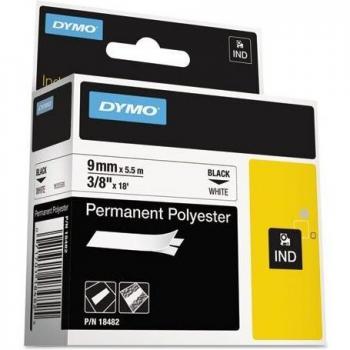 Original Dymo Farbband Polyester schwarz auf weiß, 9mm x 5,5m
