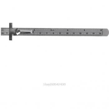 Regla de acero inoxidable de 6 con divisiones en mm y 1/32