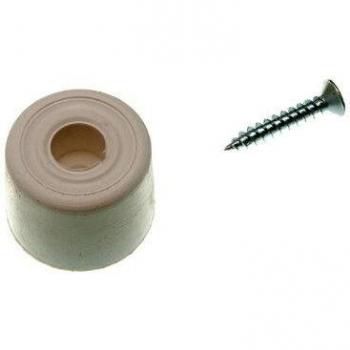 White Rubber Door Stopper 1 1/8 Inch