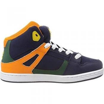 DC Shoes Bambino High Top 38 Pure HT B Sneaker Blu Arancio Verde