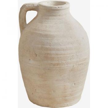 Sklum Décor 28 cm – Vase en terre cuite Dariam Blanc de Pierre