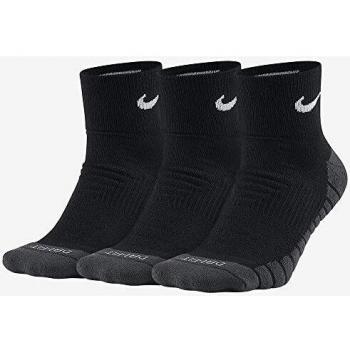 Nike Dry Cushion Quarter Sports Socks, Black, M Size