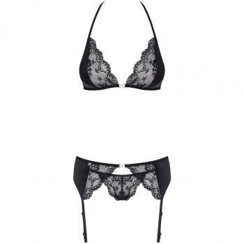 Obsessive Charmea Damen Reizwäsche, Neckholder BH, Schwarz