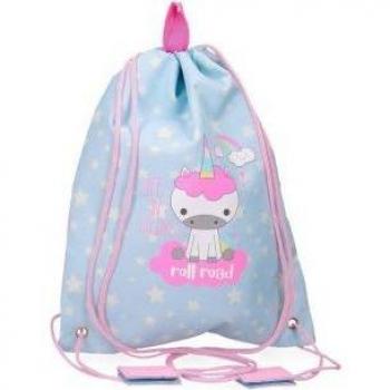 Roll Road Mochila Saco Y Porta Alimentos Poliéster I Am A Unicorn Azul
