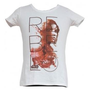 Camiseta Jyn Rebels Star Wars Mujer Blanca Talla XL