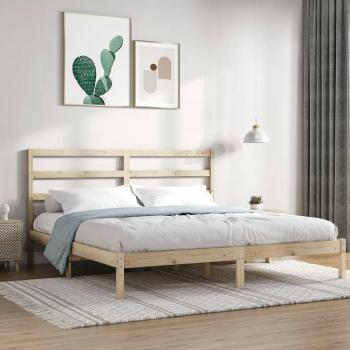 VidaXL Solid Pine Bed Frame 200x200 cm (No Mattress)