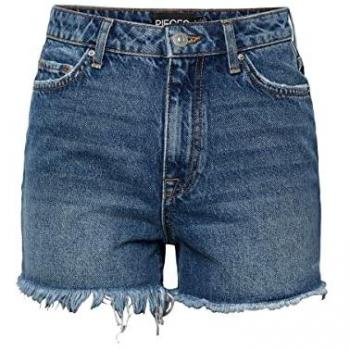 Pieces Tulla Jeans Corti Blu Medio L