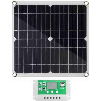 Kit Solaire Hors Réseau Eosnow 20W 12V avec Pinces de Batterie